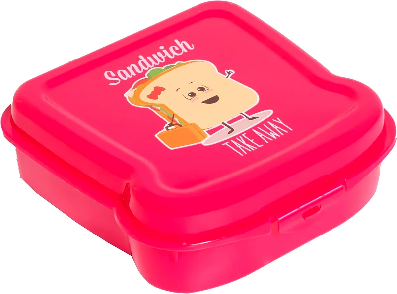 VENUS Φαγητοδοχείο Πλαστικό Για Τοστ Φούξια 14x14x5cm