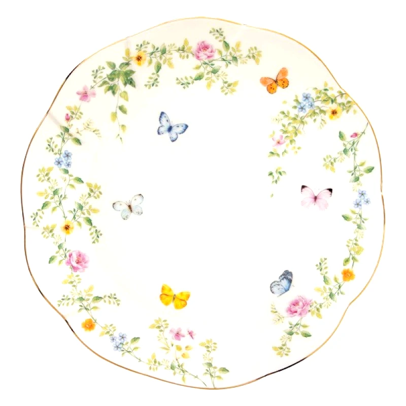 R2S R2S Πιάτο Φαγητού Πορσελάνης Dancing Butterflies 27cm