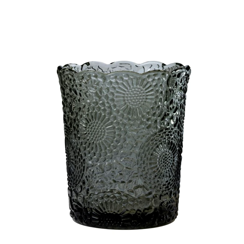 HOME FASHION ACCESSORIES Ποτήρι Γυάλινο Ουίσκι Σετ 6τμχ. Vintage Grey 340ml HFA