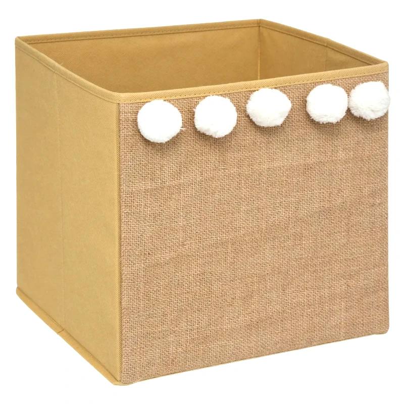 ATMOSPHERA Atmosphera Καλάθι Αποθήκευσης Παιδικό Pon Pon Beige 29X29cm