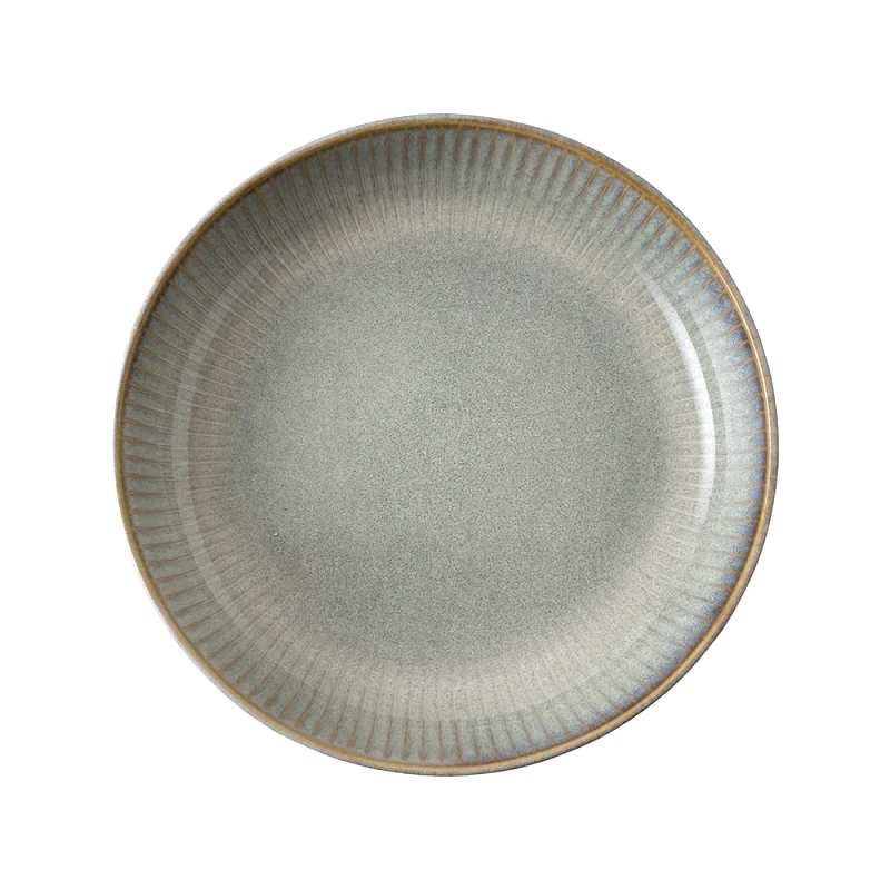DUTCH ROSE Dutch Rose Πιάτο Βαθύ Γκρι Stoneware Sapphire 23cm