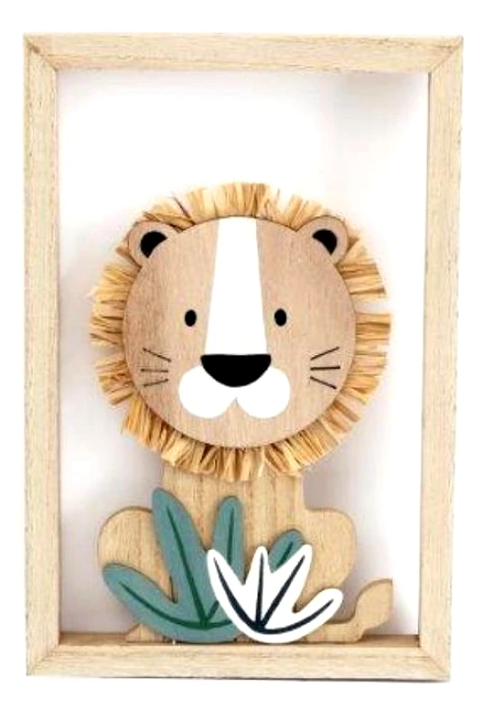 ΑΛΛΟΙ ΚΑΤΑΣΚΕΥΑΣΤΕΣ Terra Nova Κάδρο Παιδικό Ξύλινο Λιοντάρι 20Χ30cm