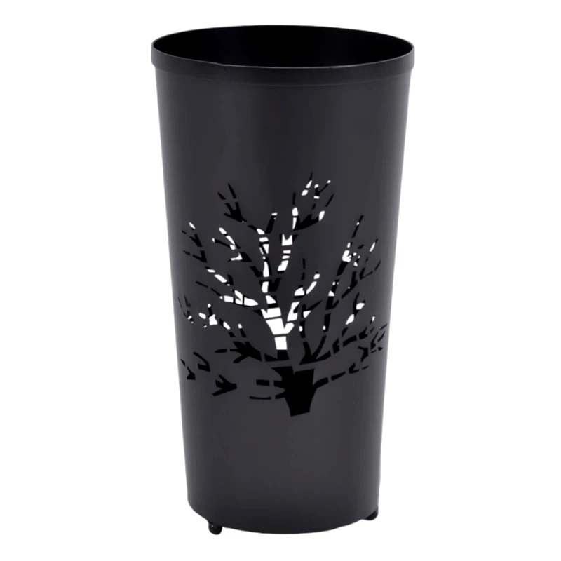 Ankor Ομπρελοθήκη Μεταλλική Στρογγυλή Μαύρη Ματ 24x46cm