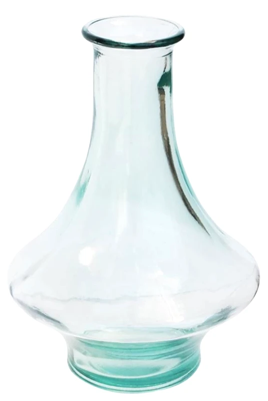 VERANO SPANISH CERAMICS Verano Διακοσμητικό Βάζο Γυάλινο Clear 28cm Recycled Tajin