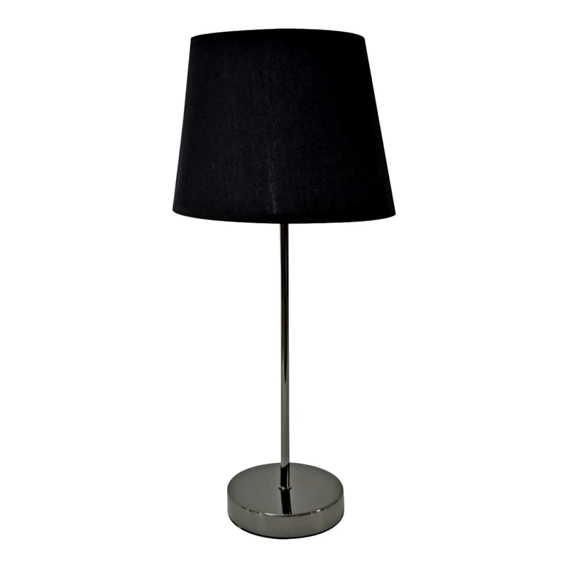 Ankor Φωτιστικό Επιτραπέζιο Μαύρο Φιμέ Με Μαύρο Καπέλο 46x21cm