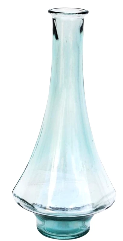 VERANO SPANISH CERAMICS Verano Διακοσμητικό Βάζο Γυάλινο Clear 45cm Recycled Tajin