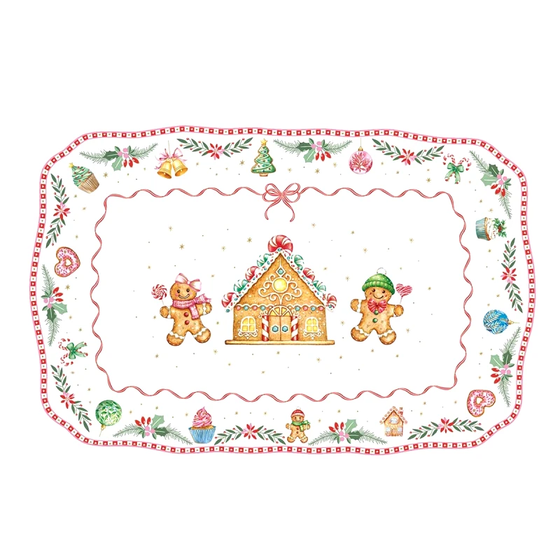 R2S R2S Χριστουγεννιάτικη Πιατέλα Sweet Christmas Gingerbread House 37cm