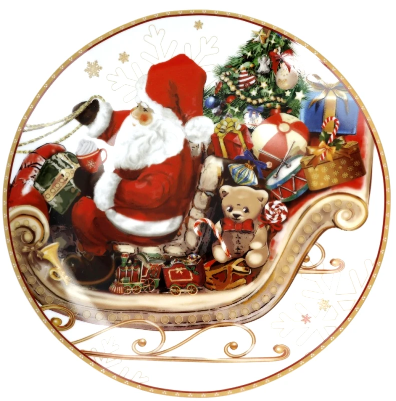 BRANDANI Brandani Χριστουγεννιάτικη Πιατέλα Πορσελάνης Christmas Dolce 30cm