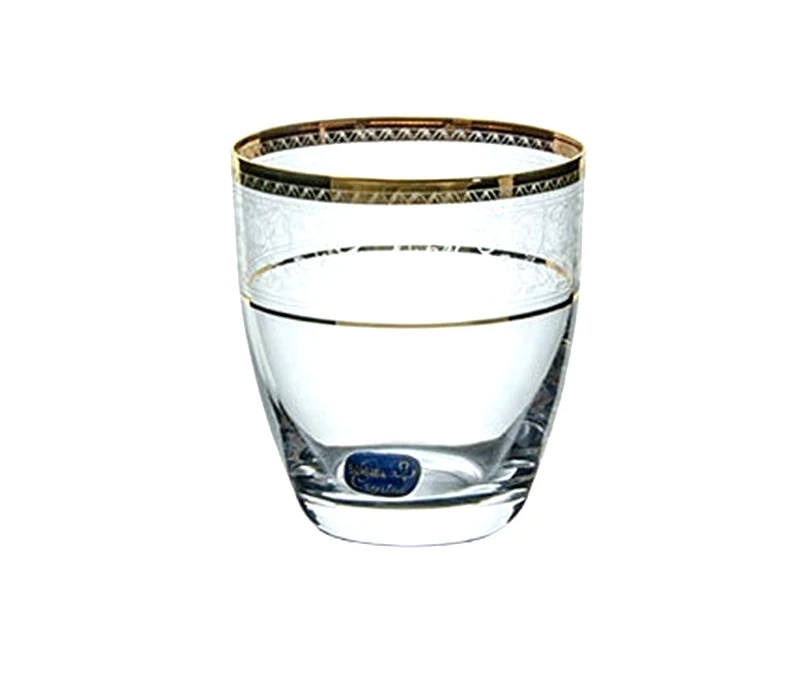 BOHEMIA Bohemia Ποτήρι Ουίσκι Κρυστάλλινο 300ml Σετ 6Τμχ Elisabeth Gold