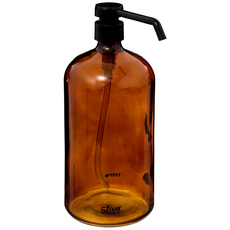 5FIVE SIMPLY SMART 5Five Dispenser Θήκη Για Κρεμοσάπουνο Γυάλινο Brown 1lt