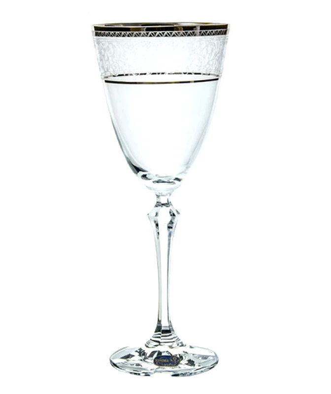 BOHEMIA Ποτήρι Κρασιού Κρυστάλλινο Bohemia 250ml Σετ 6Τμχ Elisabeth Platin