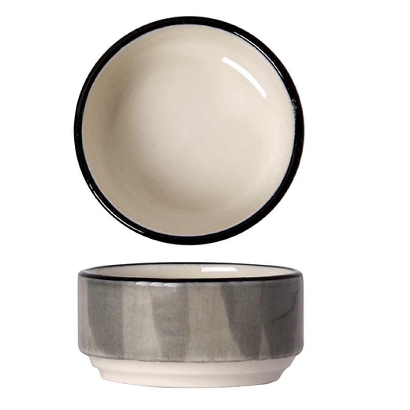PORLINE PORCELEN Porline Μπολ Joker Πορσελάνης Grey 6cm