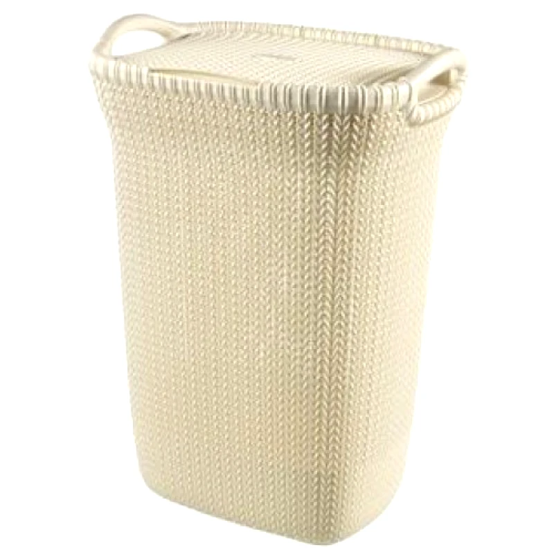 CURVER Καλάθι Απλύτων Πλαστικό Knit 57Lt Μπεζ Curver