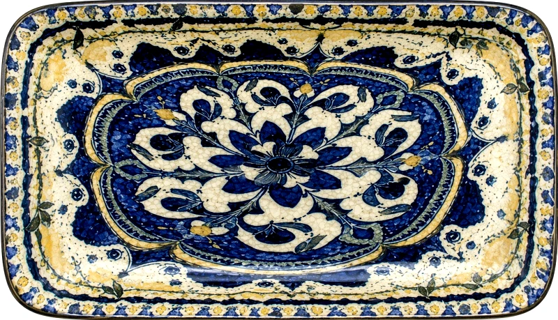 RINART PORCELAIN Rinart Πιατέλα Πορσελάνης Ορθογώνια Arabesque 30Χ21cm