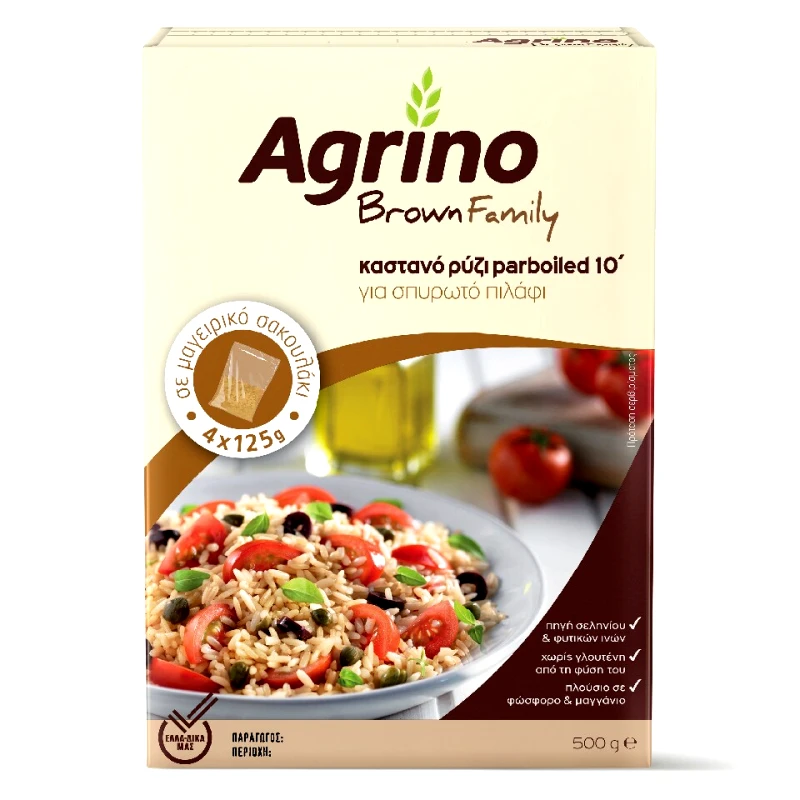 AGRINO Ρύζι Καστανό Πιλάφι 500 gr