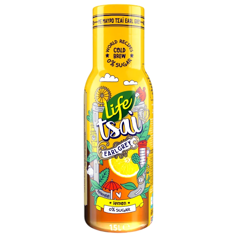 LIFE Ice Tea Earl Gray Λεμόνι Χωρίς Ζάχαρη 1.5lt