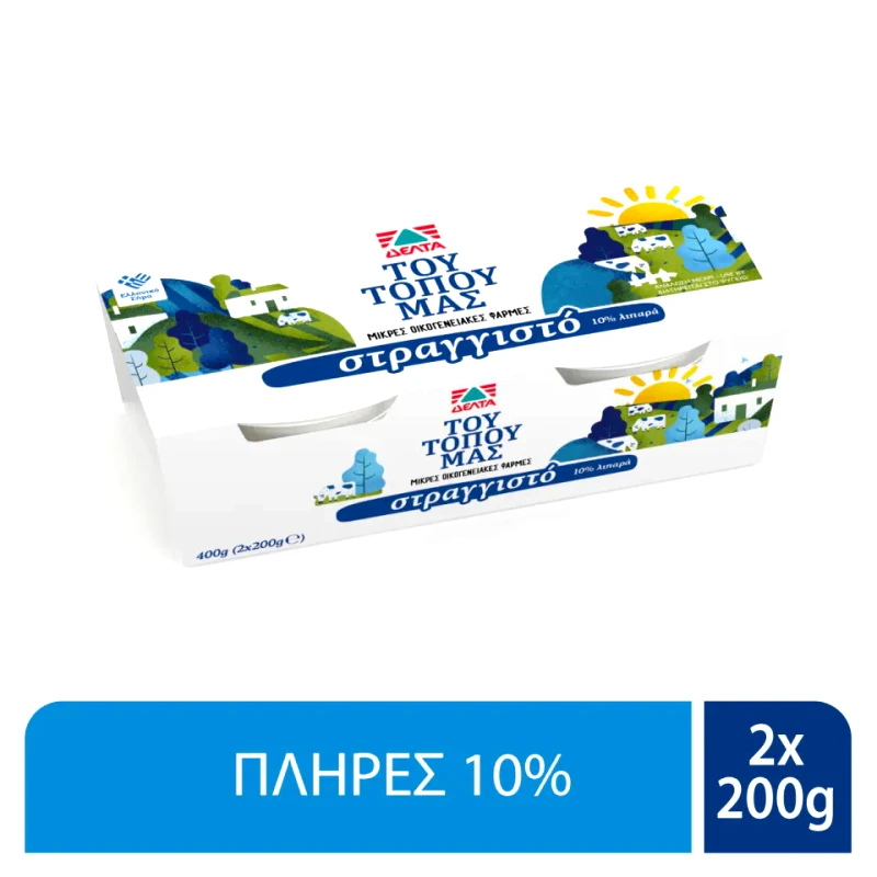 ΤΟΥ ΤΟΠΟΥ ΜΑΣ Γιαούρτι Στραγγιστό Πλήρες 10% 2x200g