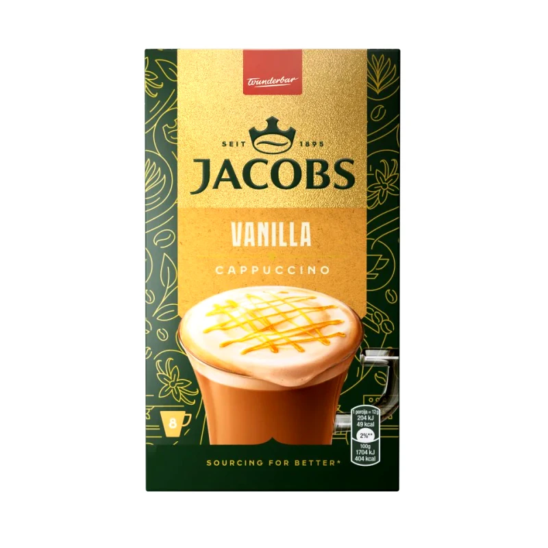 JACOBS Στιγμιαίος Καφές Cappuccino Βανίλια 8x12g