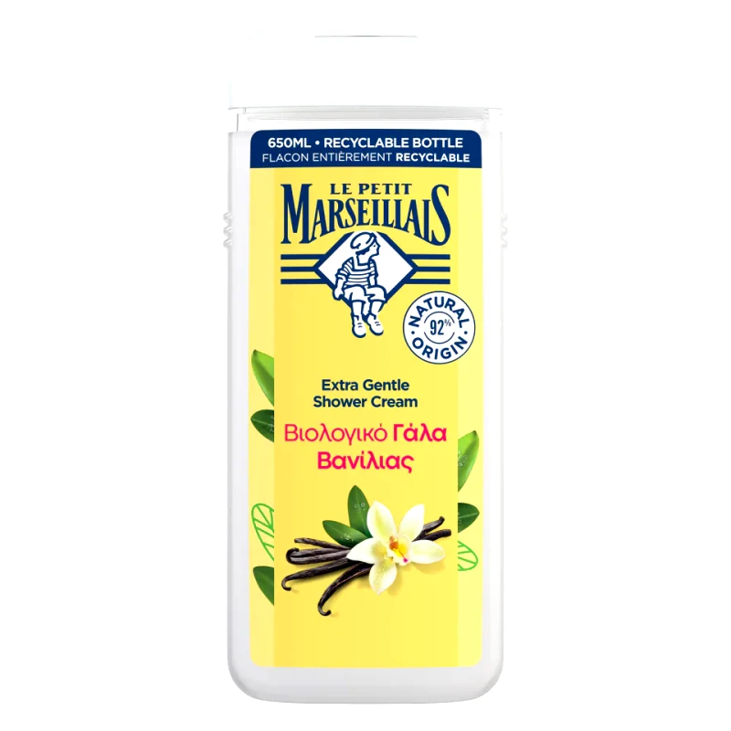 LE PETIT MARSEILLAIS Αφρόλουτρο Θρεπτικό Γάλα Βανίλιας 650ml