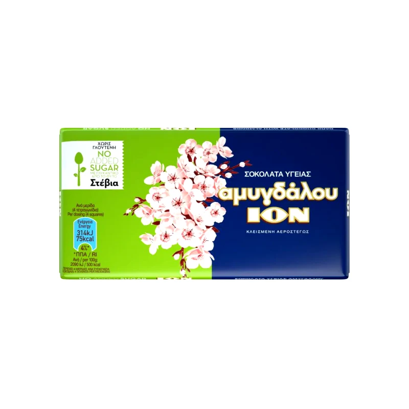 ΙΟΝ Σοκολάτα Υγείας Αμυγδάλου Στέβια 60gr
