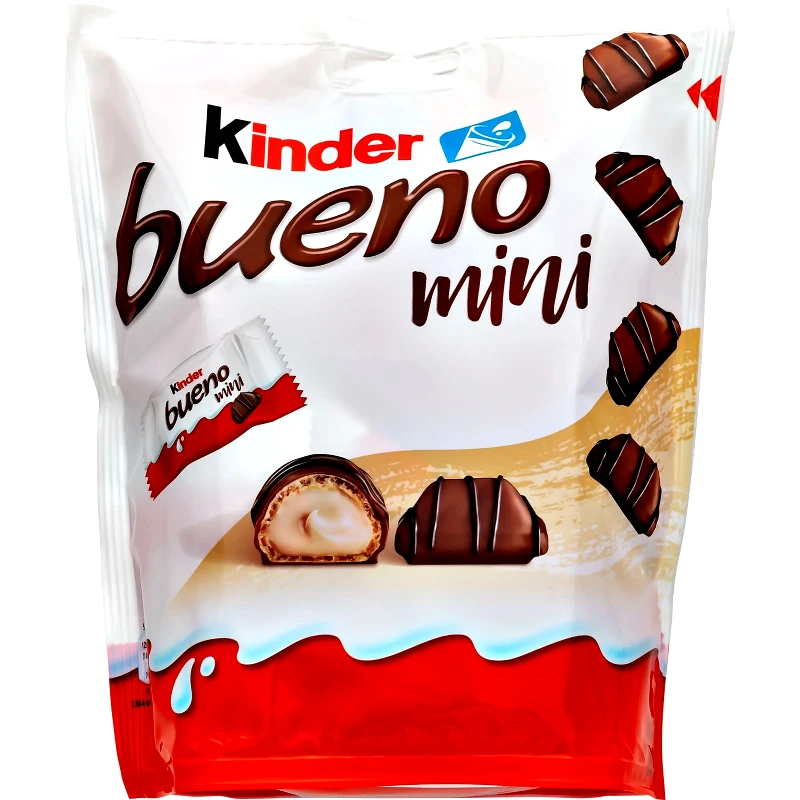 KINDER Σοκολατάκια Γάλακτος Bueno Minis Φουντούκι 108gr
