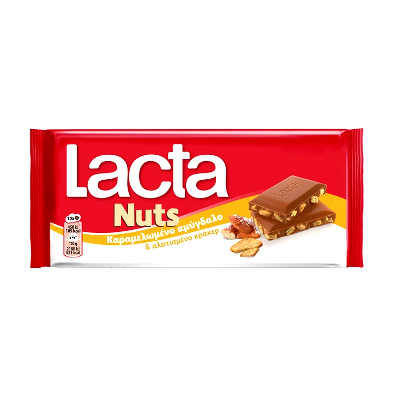 LACTA Σοκολάτα Αλατισμένο Αμύγδαλο και Cracker 85g