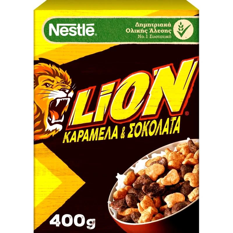 LION Δημητριακά Ολικής Άλεσης Καραμέλα Σοκολάτα 400gr