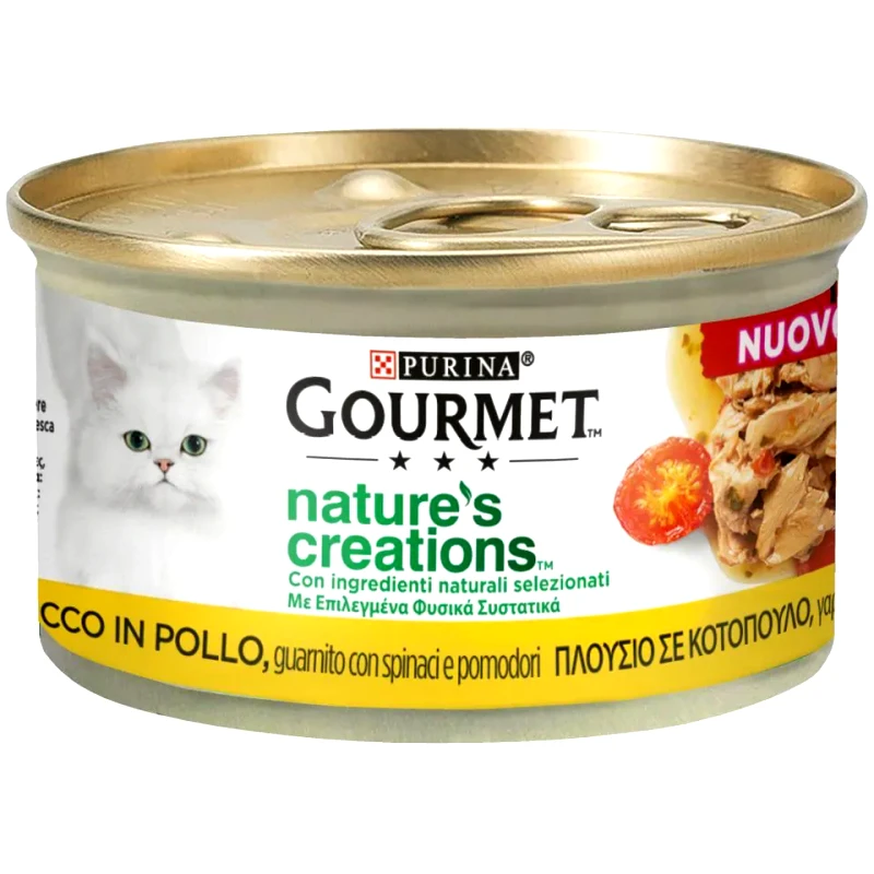 GOURMET Γατοτροφή Natures Creations Κοτόπουλο 85g