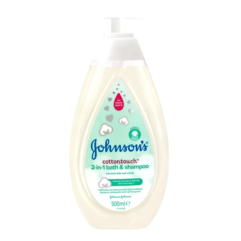 JOHNSON BABY Αφρόλουτρο & Σαμπουάν Cotton Touch 2σε1 500ml