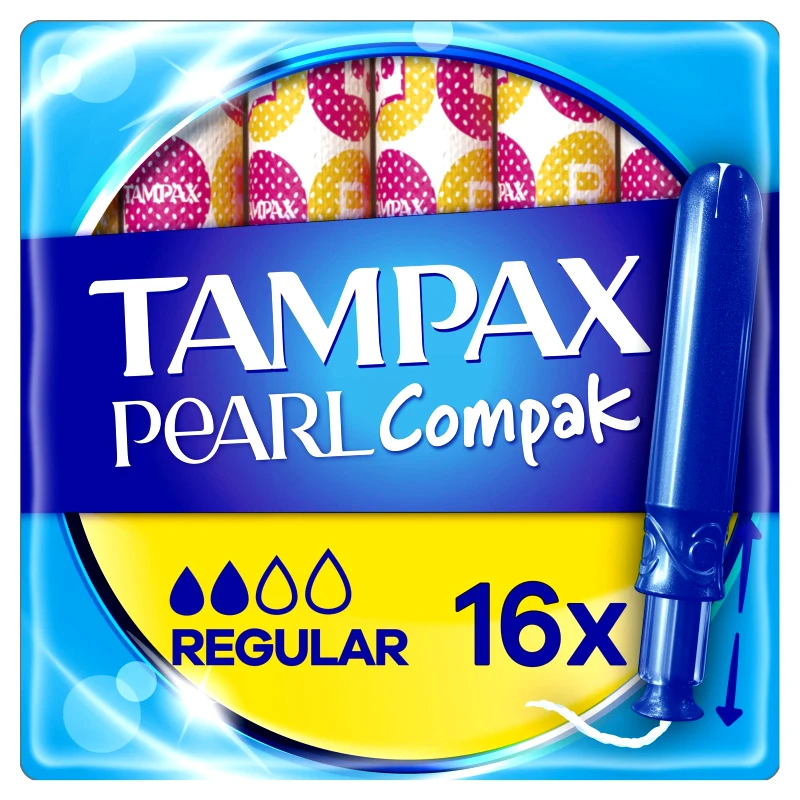 TAMPAX Ταμπόν Compak Pearl Regular 16 Τεμάχια