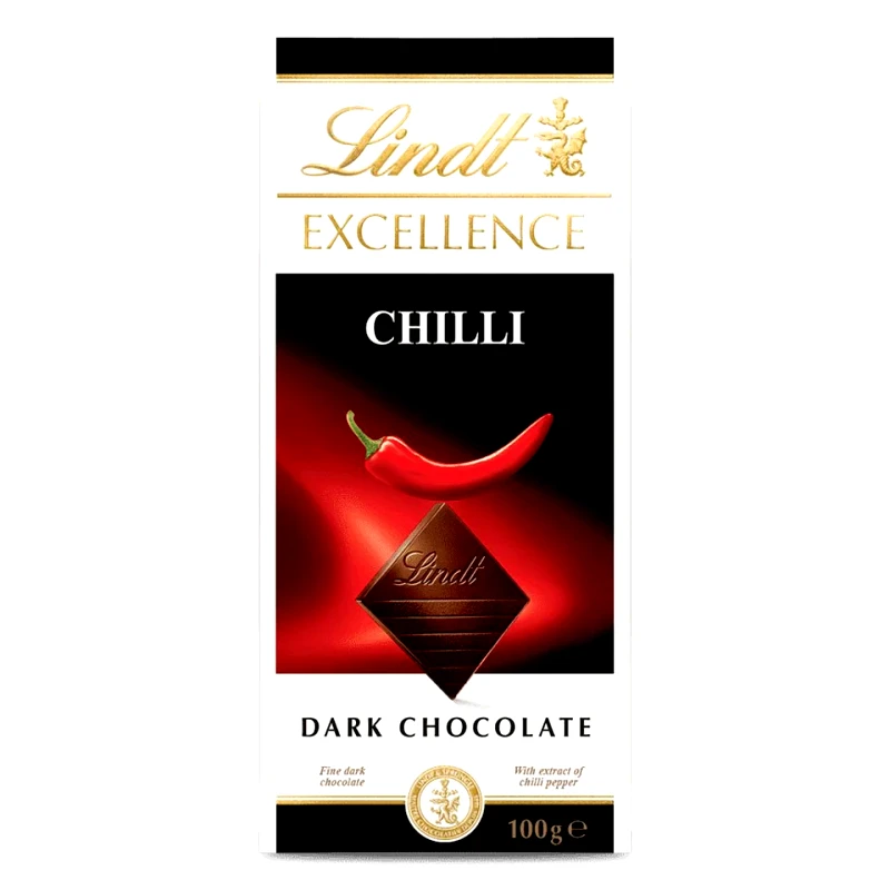 LINDT Σοκολάτα Υγείας Excellence Τσίλι 100g