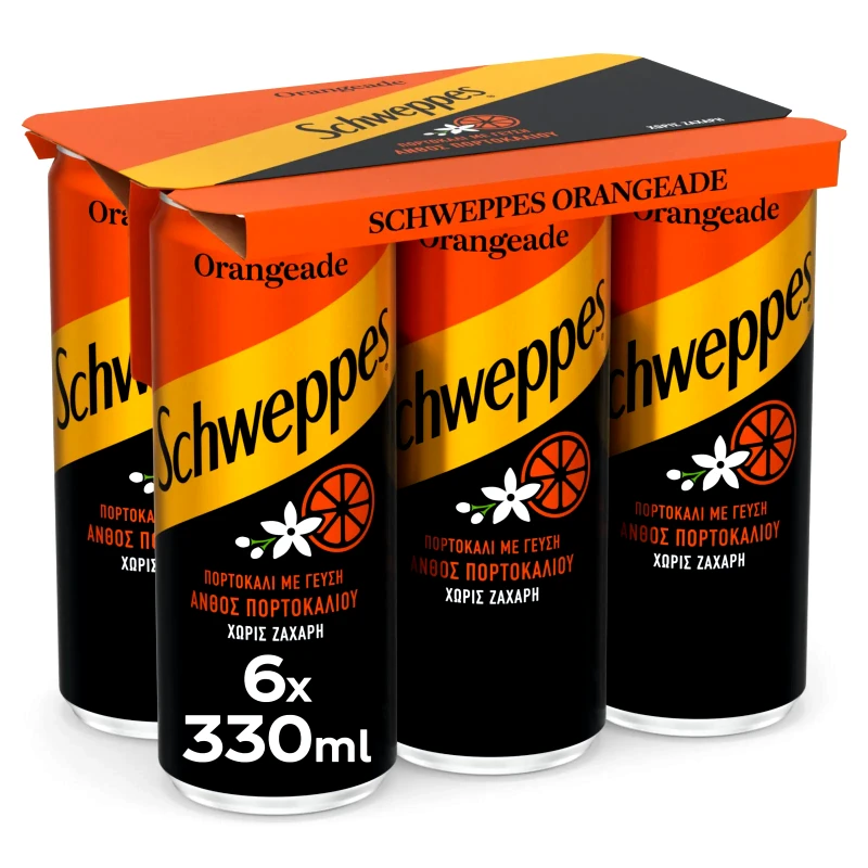 SCHWEPPES Πορτοκαλάδα Κουτί 6x330ml