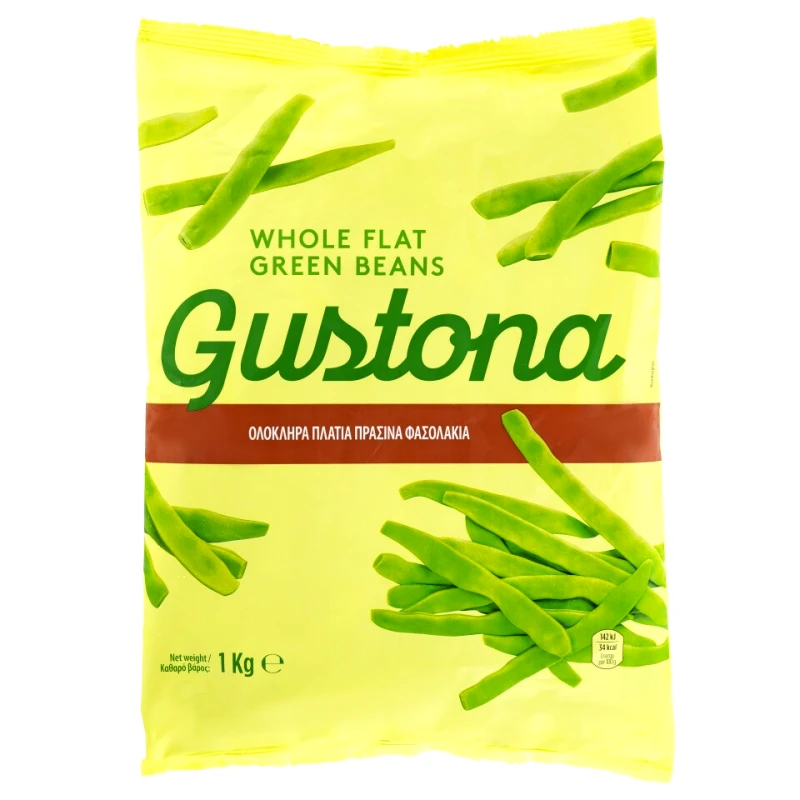 GUSTONA Φασολάκια Πλατιά Πράσινα Ολόκληρα 1kg