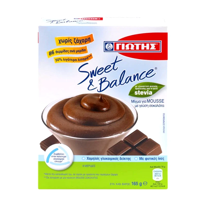 SWEET & BALANCE Μους Σοκολάτα 165g