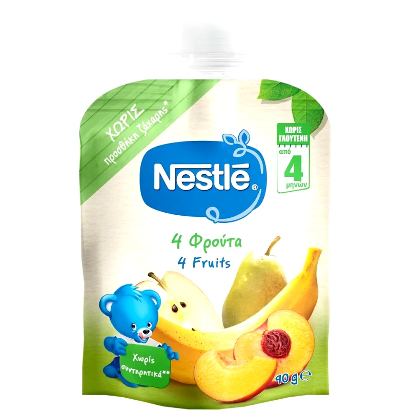 NESTLE Φρουτοπουρές 4 Φρούτα 90gr
