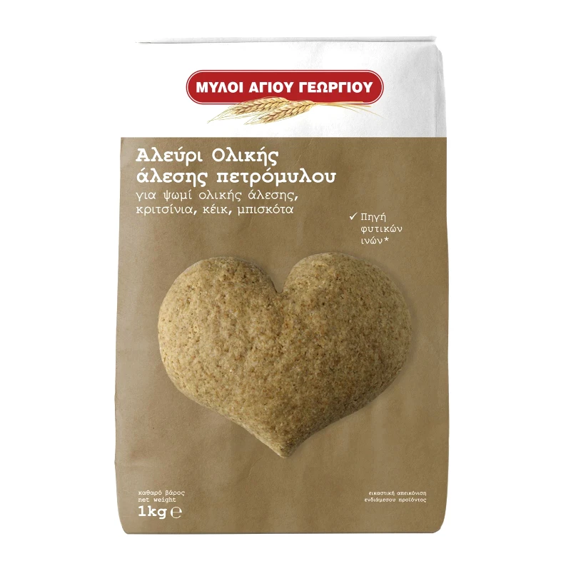 ΜΥΛΟΙ ΑΓΙΟΥ ΓΕΩΡΓΙΟΥ Αλεύρι Ολικής Άλεσης 1 Kg