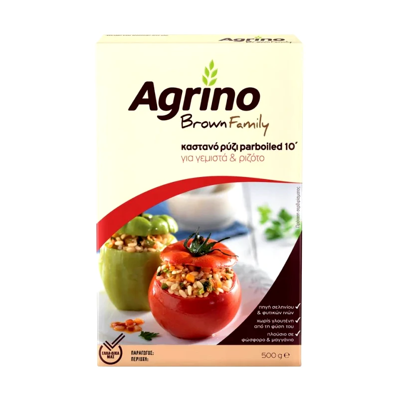 AGRINO Ρύζι Καστανό Γεμιστά 500 gr