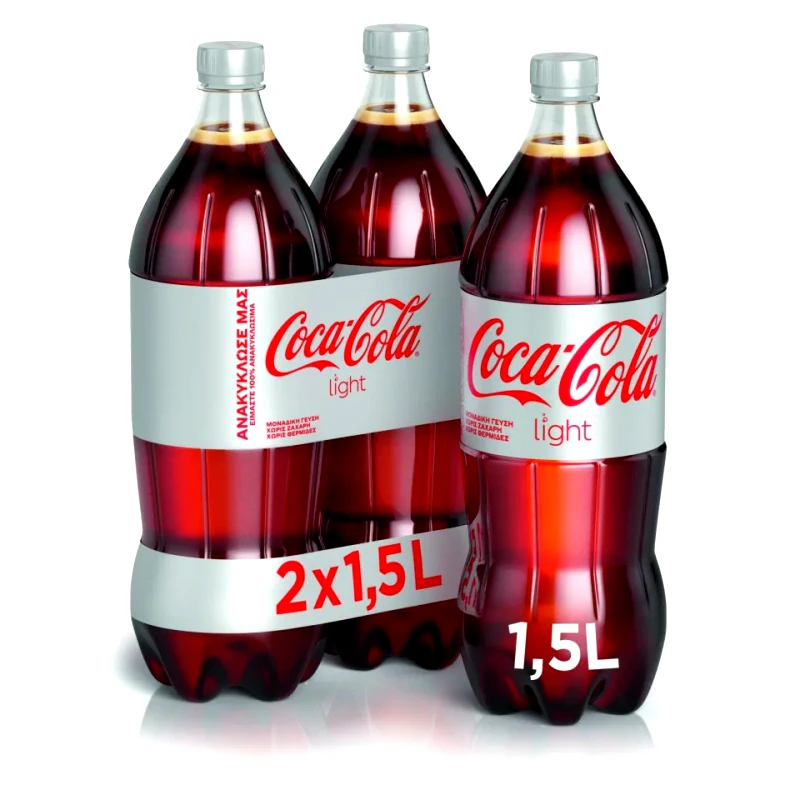 COCA COLA Αναψυκτικό Cola Light Φιάλη 2x1,5lt