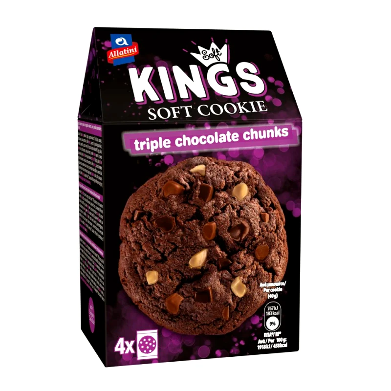 ΑΛΛΑΤΙΝΗ Μπισκότα Soft Kings Triple Chocolate Chunks 160g