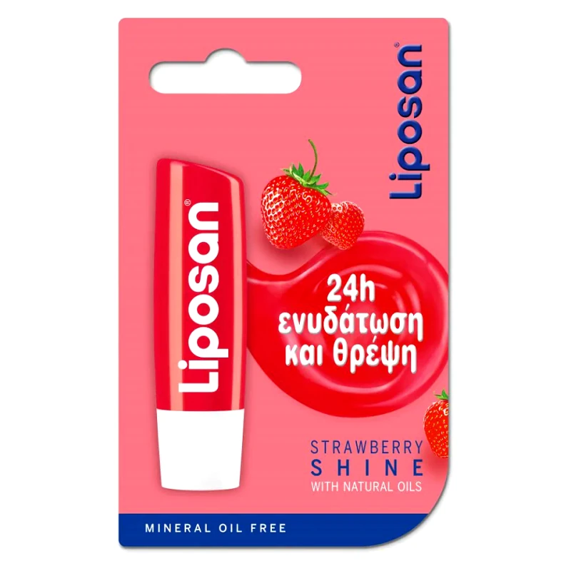 LIPOSAN Ενυδατικό Χειλιών Fruity Shine Φράουλα 4.8g