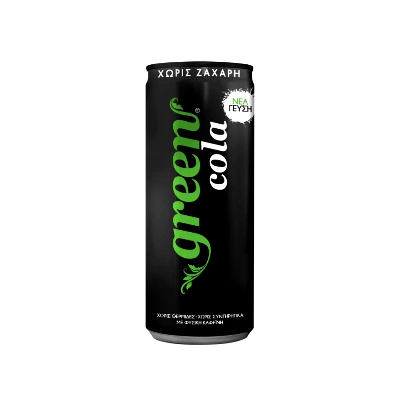 GREEN Αναψυκτικό Cola Στέβια Κουτί 330ml