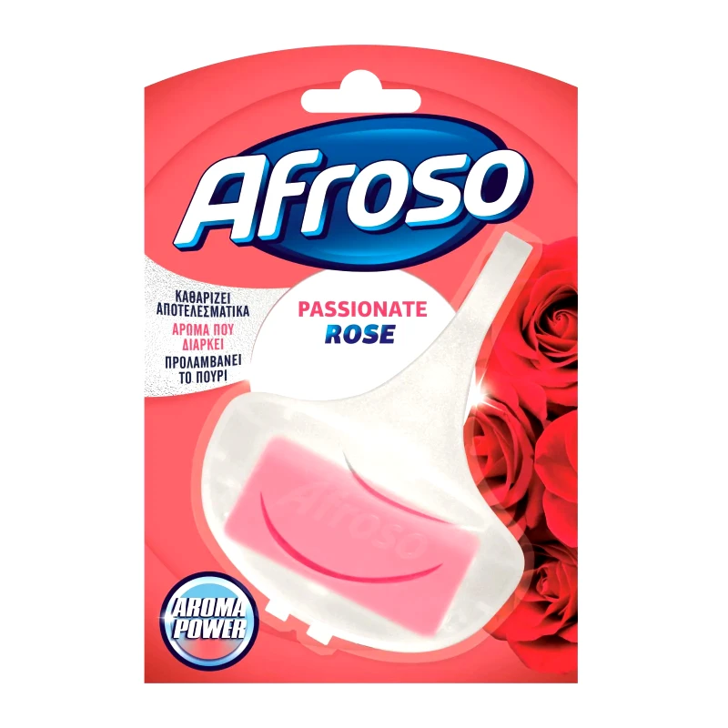 AFROSO Καθαριστικό Block Τουαλέτας Passionate Rose 40g