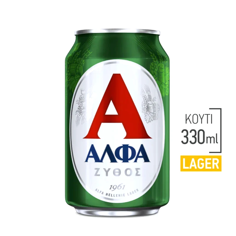 ΑΛΦΑ Μπύρα Lager Κουτί 330ml