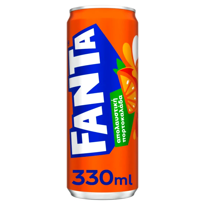 FANTA Πορτοκαλάδα Κόκκινη Λιγότερη Ζάχαρη Κουτί 330ml