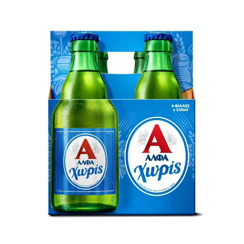 ΑΛΦΑ Μπύρα Χωρίς Αλκοόλ Retro Φιάλη 4x330ml