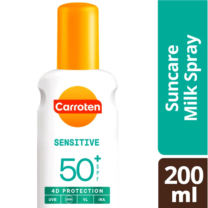 CARROTEN Αντηλιακό Γαλάκτωμα Spray Sensitive SPF50+ 200ml