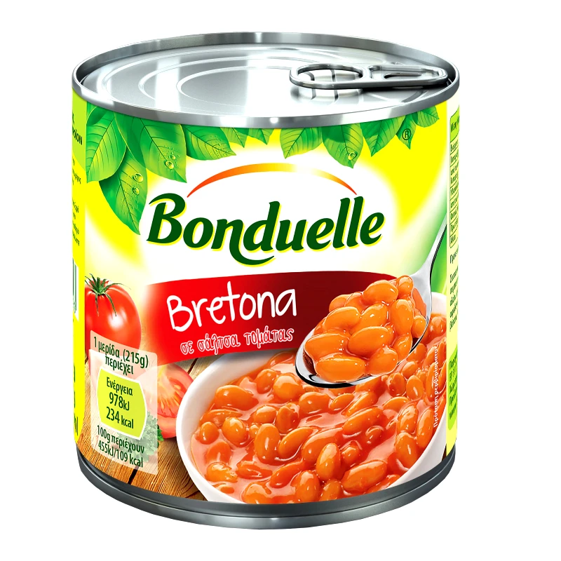 BONDUELLE Φασόλια Λευκά Bretona Σάλτσα Τομάτας 430g