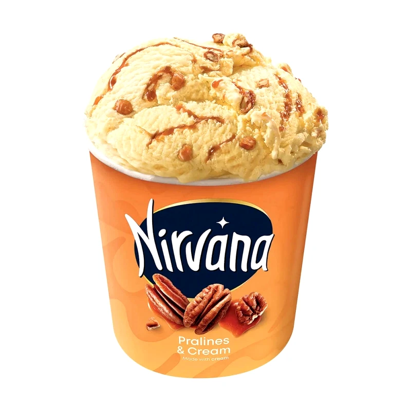 NIRVANA Παγωτό Pralines & Cream 549g