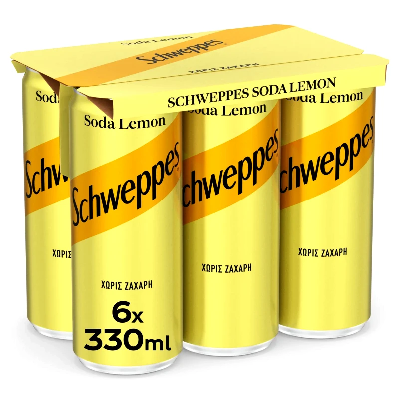 SCHWEPPES Σόδα με Λεμόνι 6x330ml