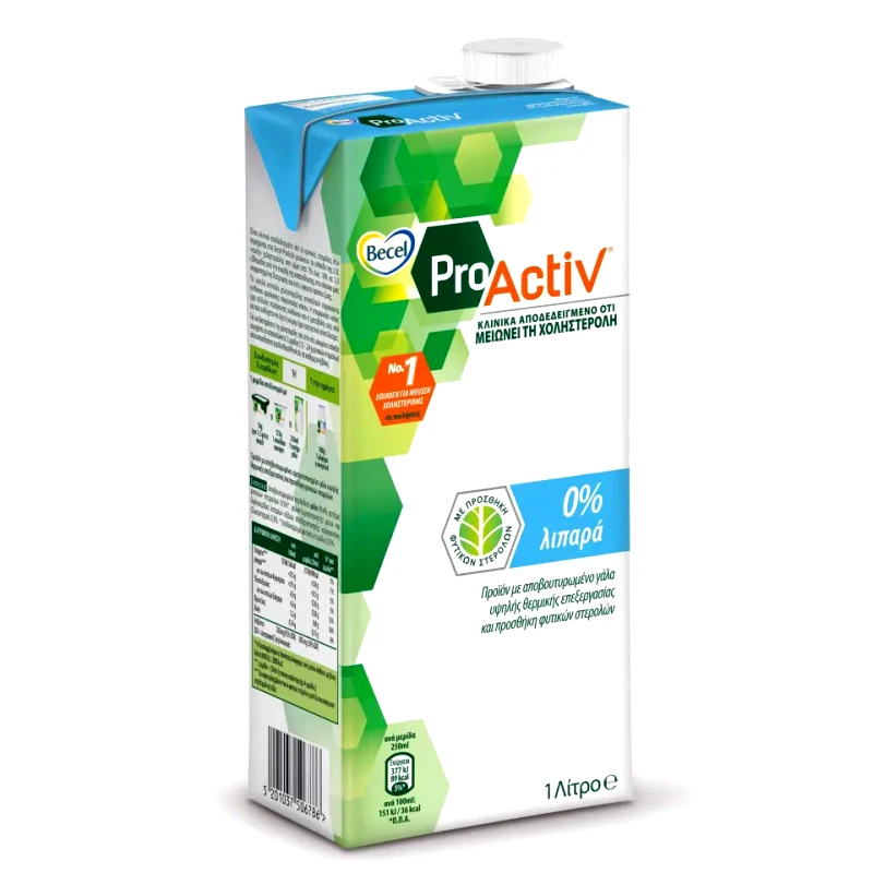 BECEL PRO ACTIV Γάλα Θερμιδικής Επεξεργασίας 0% Λιπαρά 1 lt